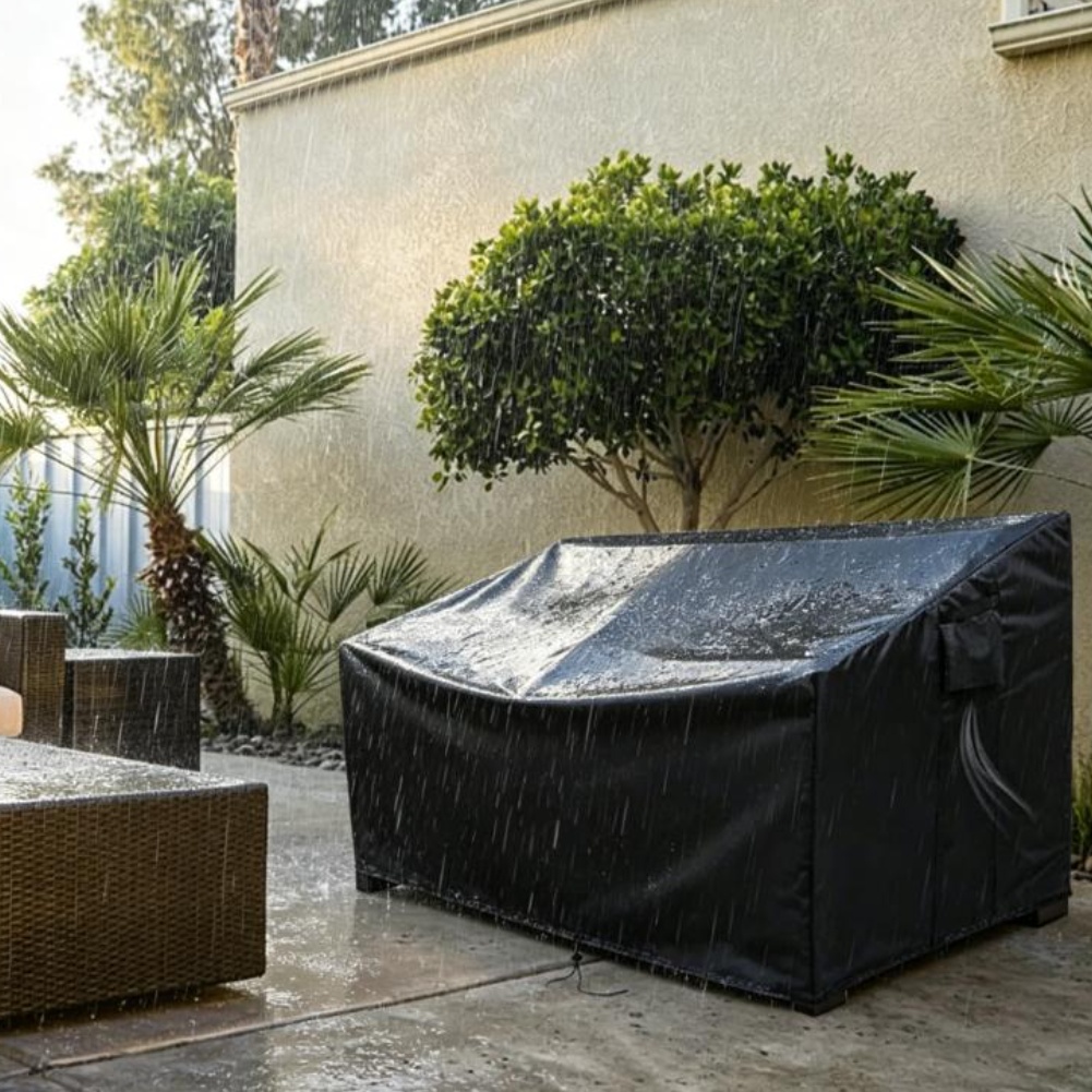 Outdoor Furniture Heavy - Penutup Sofa Patio Tahan Lama Anti