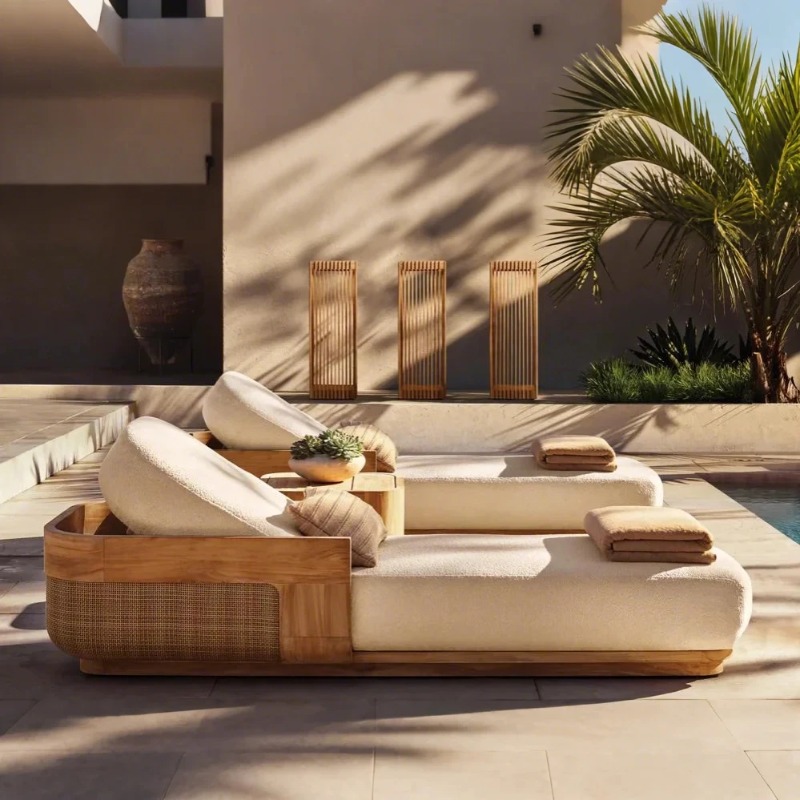 Rattan Lounge Set - Set Kursi Santai & Daybed Pantai