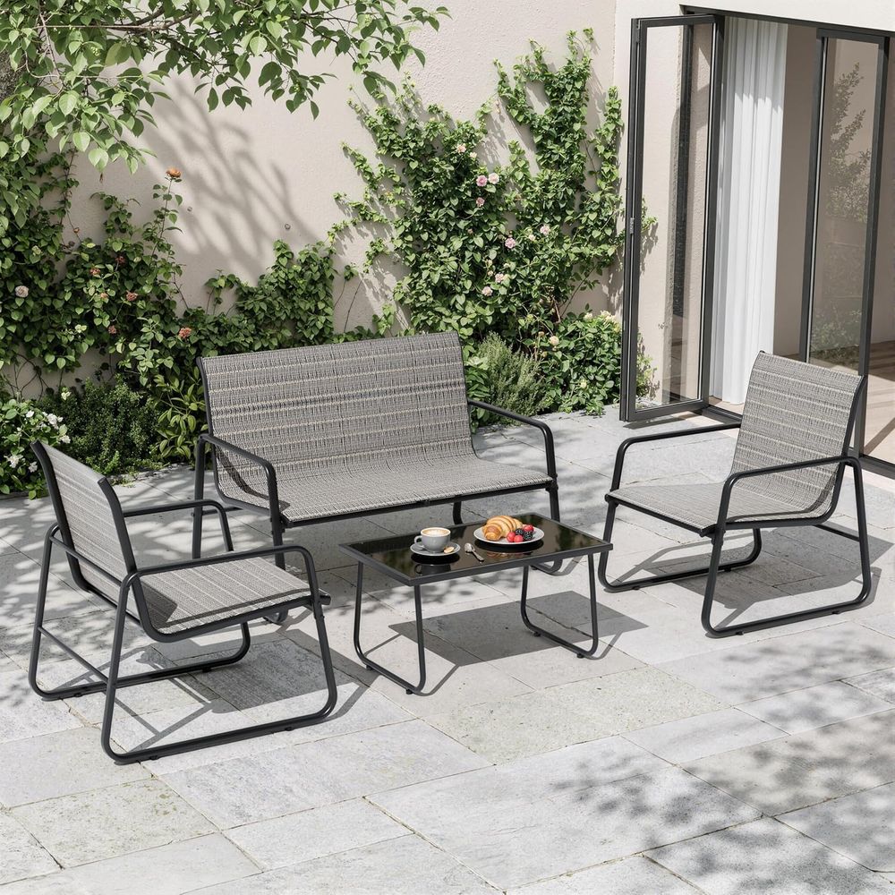 Outdoor Furniture Loveseat - Set Furnitur Teras Luar Ruangan 4