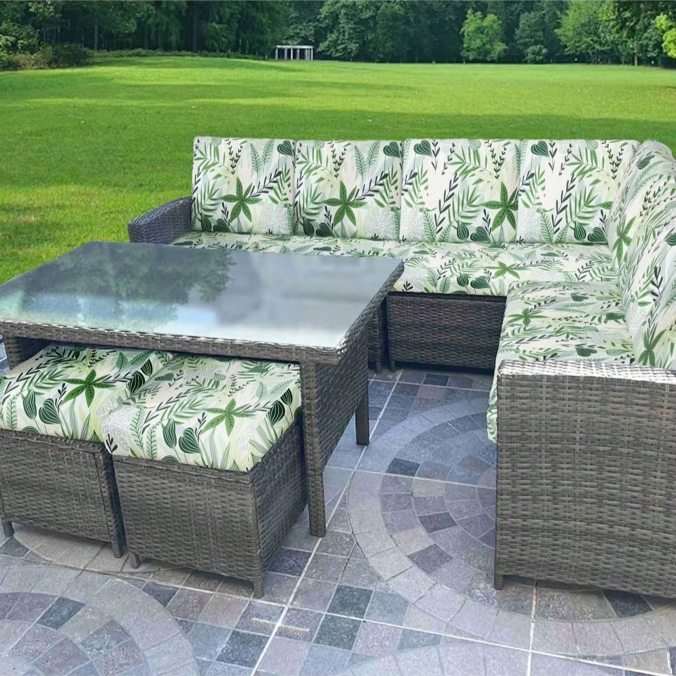 Outdoor Furniture No Cushions - Sarung Bantal Sofa Motif Tropis untuk