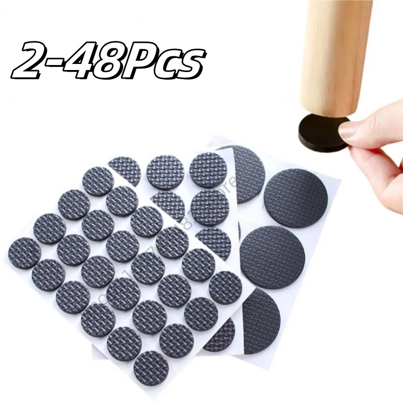 Outdoor Furniture Leg Protectors - 2-48 Buah Bantalan Kaki Furnitur Hitam