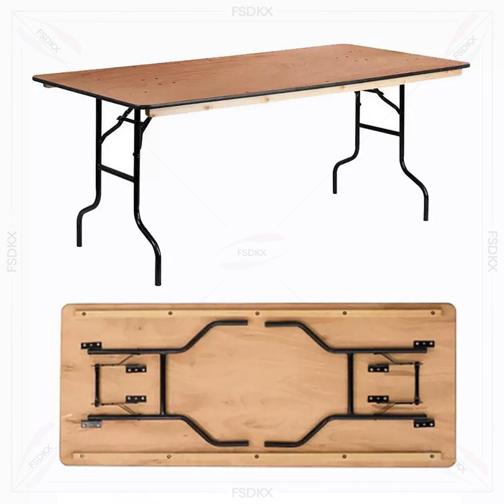 Outdoor Furniture Rental For Party - Meja Makan Kayu Acara Lipat Sewa