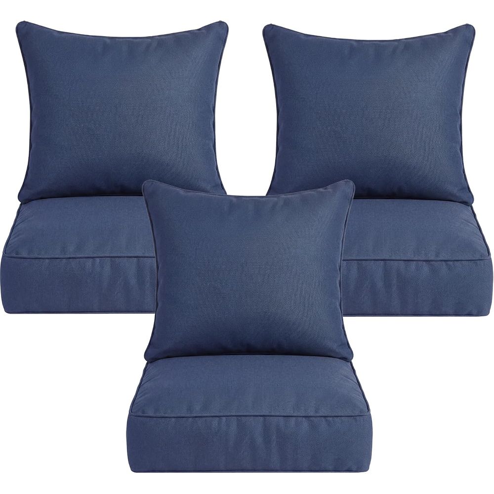 Outdoor Furniture Cushions 24 X 24 - 6 Bantal Kursi Luar Ruangan Tebal,