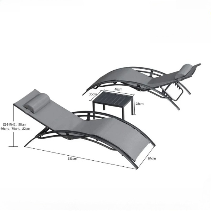 Rattan Lounge Set - Kursi Pantai Santai Arm Lounge untuk