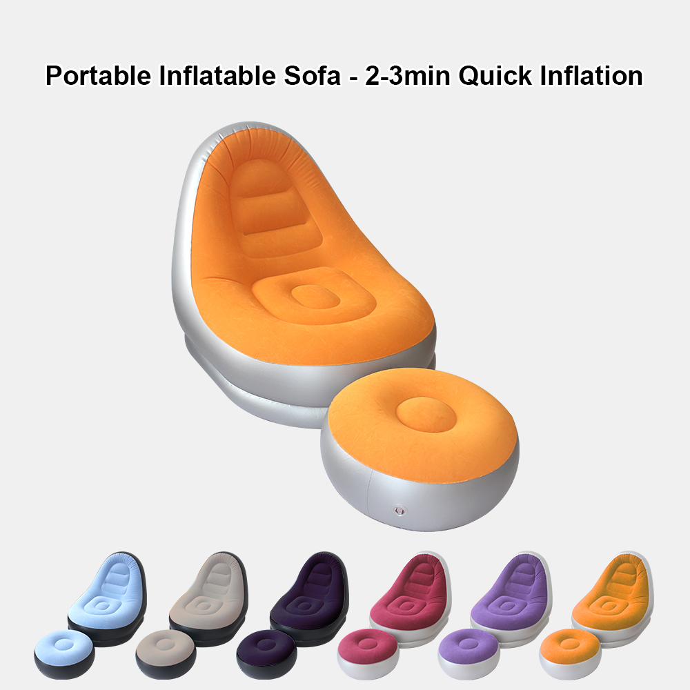 Outdoor Furniture Sale - Set Sofa Tiup Portabel Multiwarna dengan