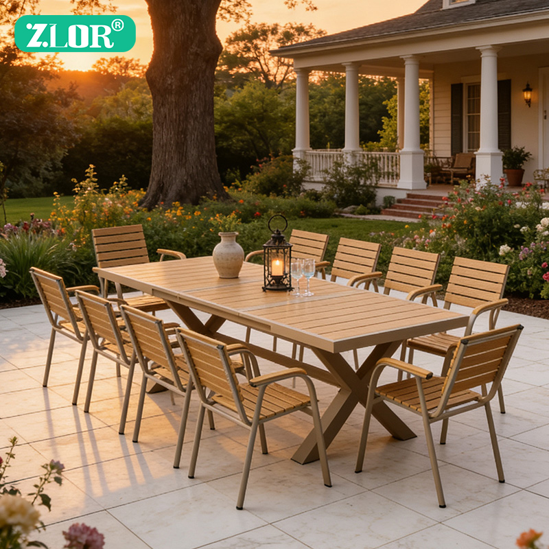 Outdoor Furniture No Cushions - Set Meja dan Kursi Makan Luar