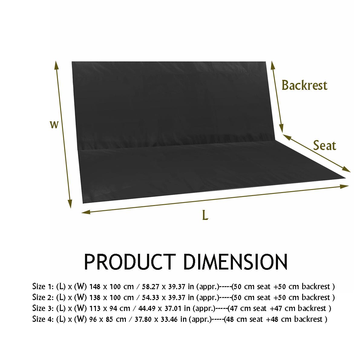 Outdoor Furniture No Cushions - 2/3 Kursi Penutup Ayunan Kursi Pengganti
