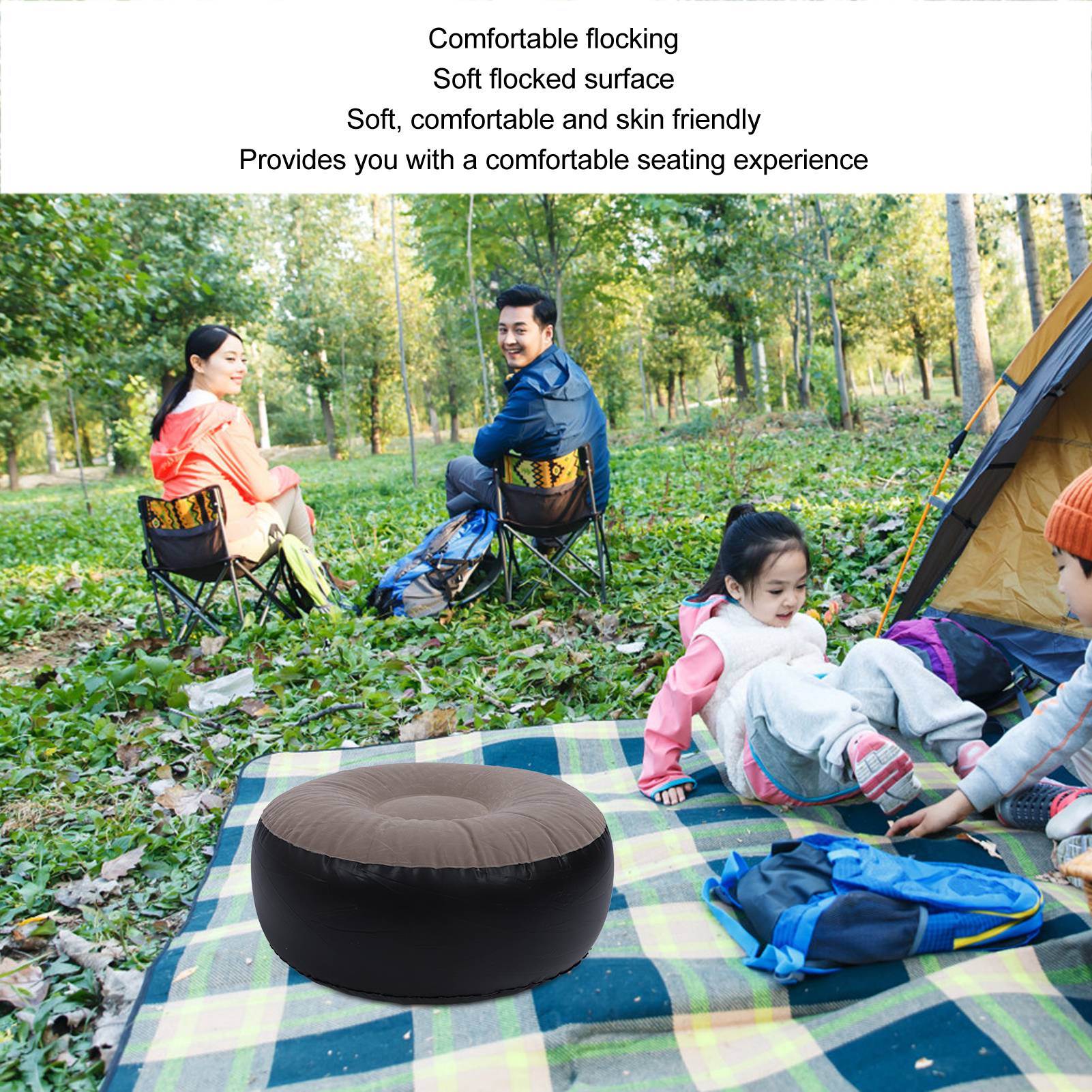 Bangku Tiup Berlapis Kain Serb - Outdoor Furniture Design ulasan dan harga