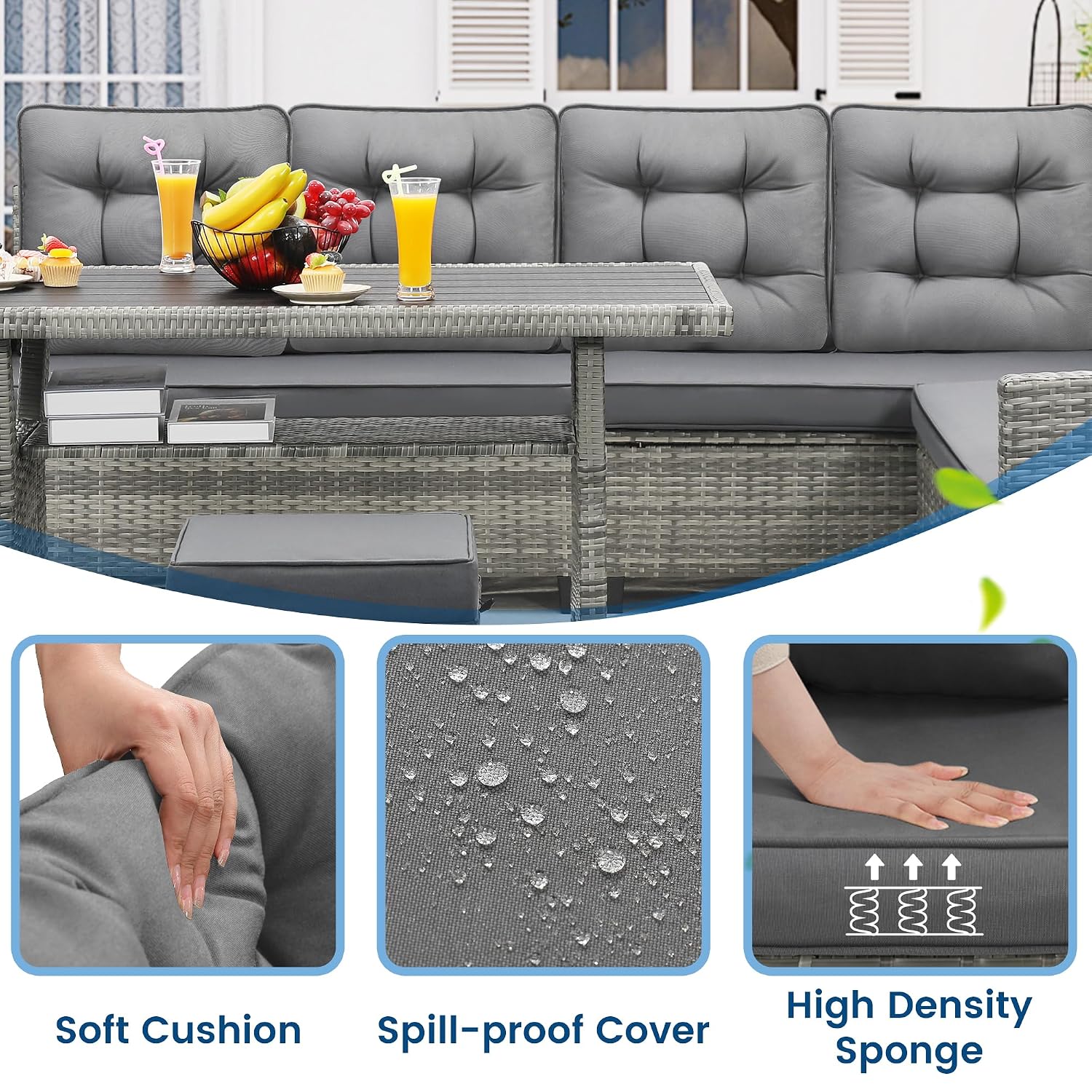 Set Furnitur Teras 6 Buah, Set - Outdoor Furniture Sale ulasan dan harga