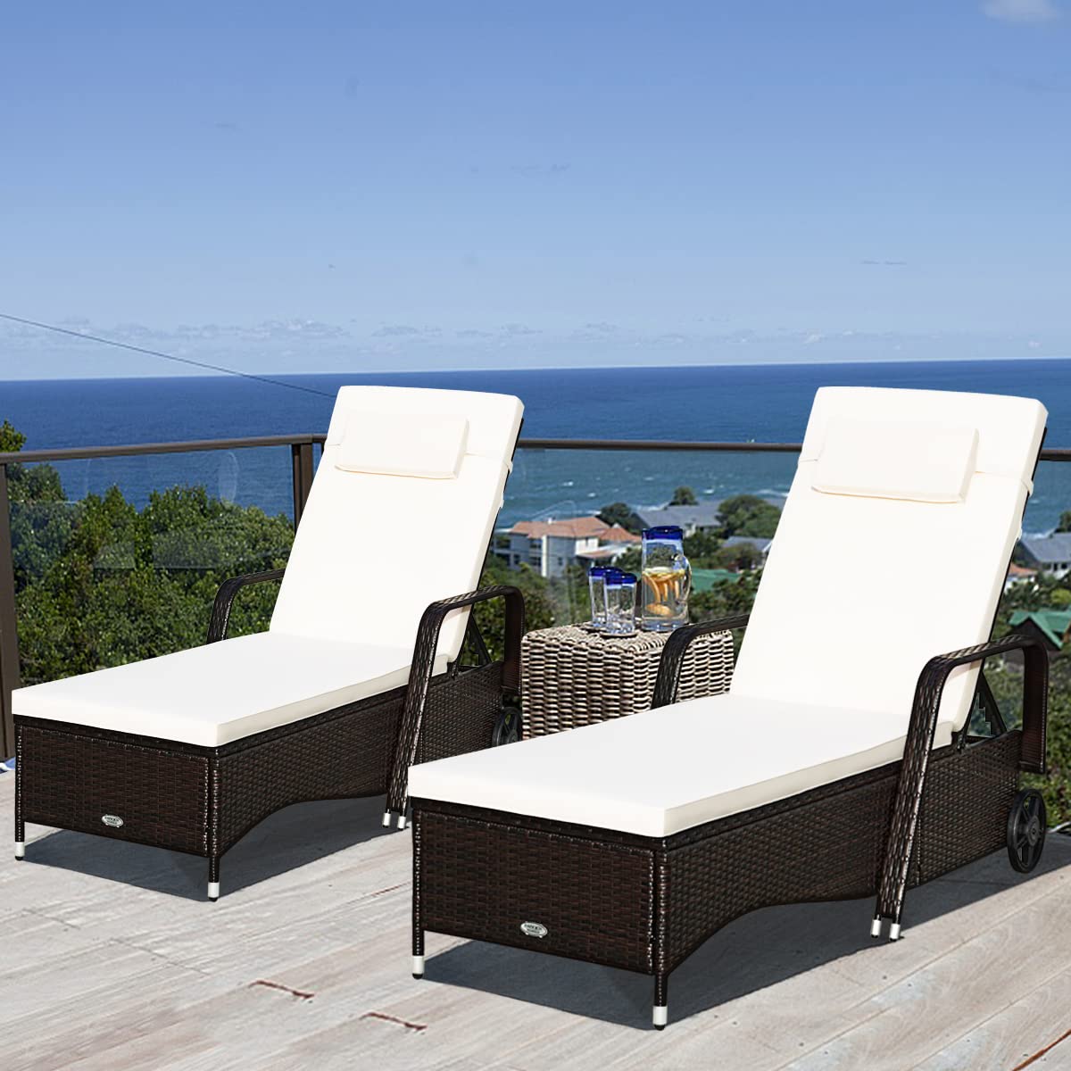 2 Buah Kursi Santai Rotan PE d - Outdoor Furniture No Cushions ulasan dan harga