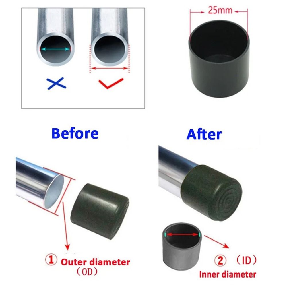 Penutup kaki kursi bulat hitam - Outdoor Furniture Leg Protectors ulasan dan harga