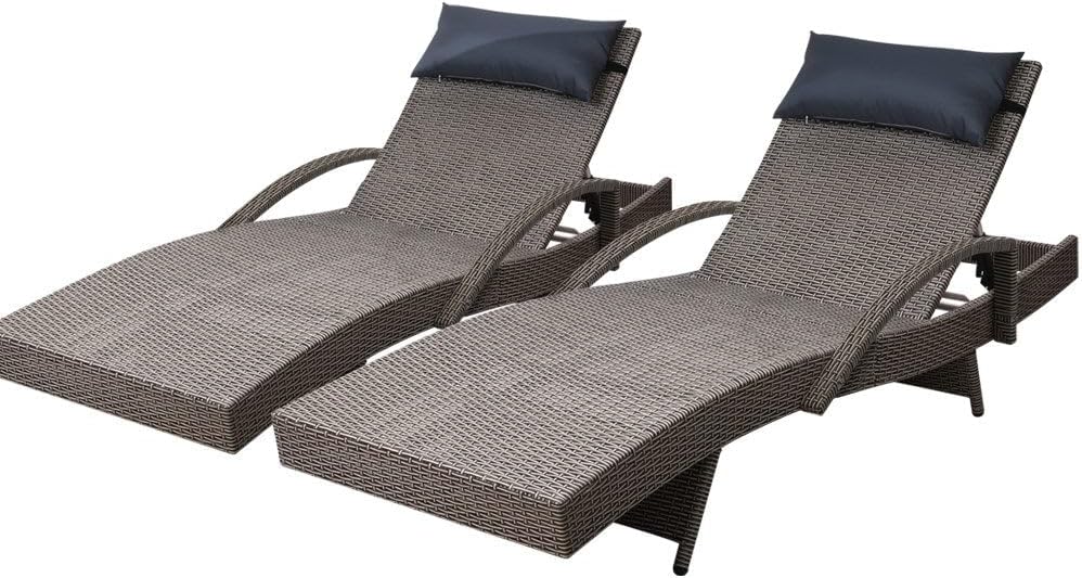 Dengan 4 Posisi yang Dapat Dis - Rattan Lounge Set ulasan dan harga