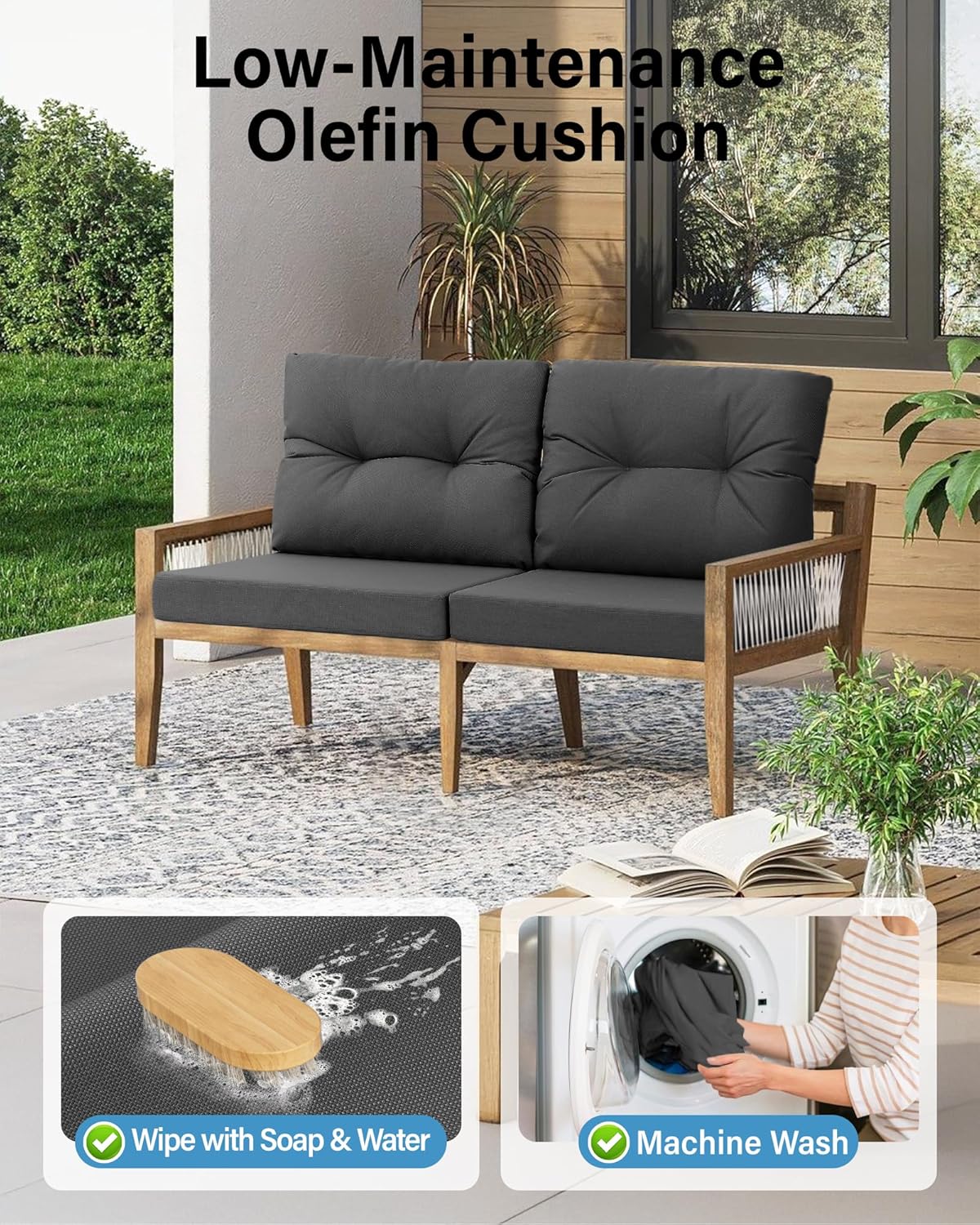 Set Bantal Furnitur Teras Luar - Outdoor Furniture Cushions 24 X 24 ulasan dan harga
