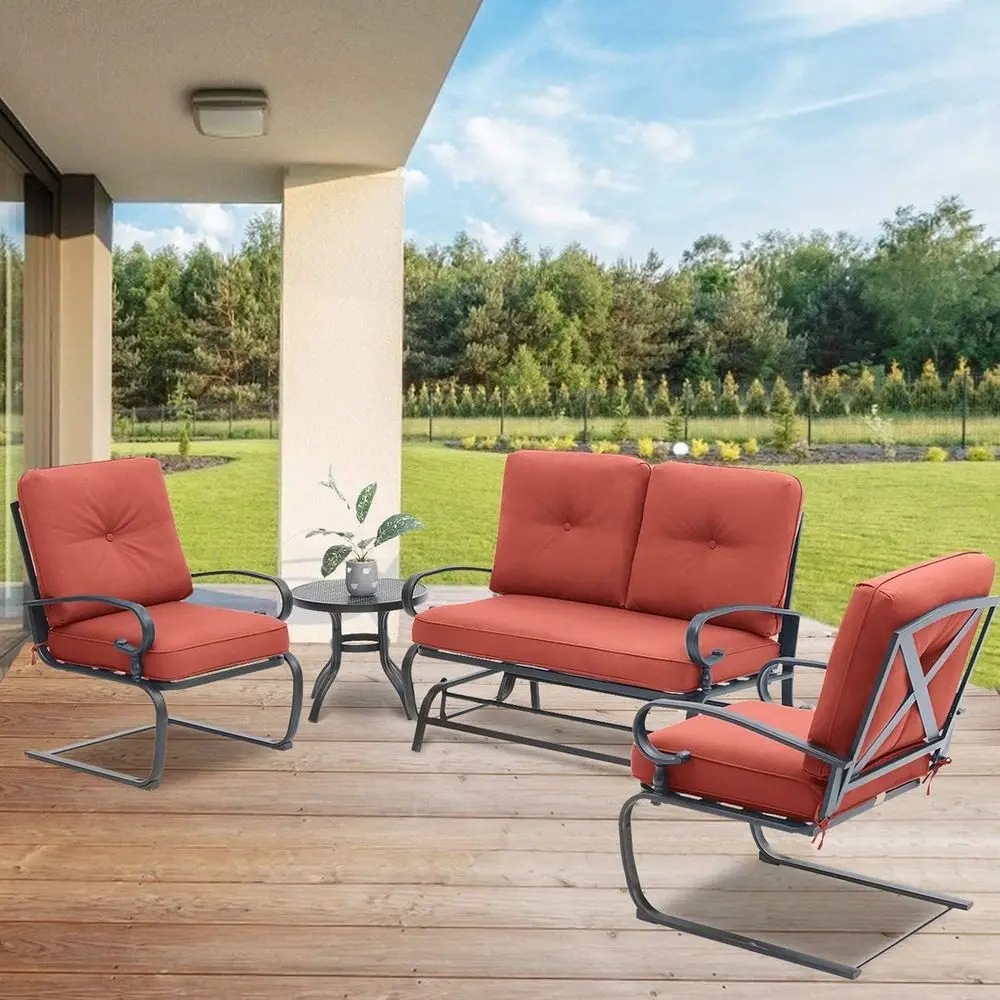 Set Furnitur Teras Besi Tempa  - Outdoor Furniture Loveseat ulasan dan harga