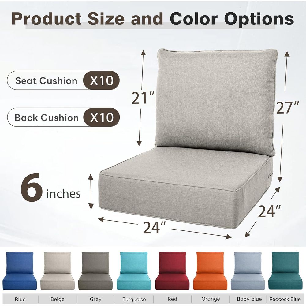 6 Set Bantalan Luar Ruangan Te - Outdoor Furniture Cushions 24 X 24 ulasan dan harga