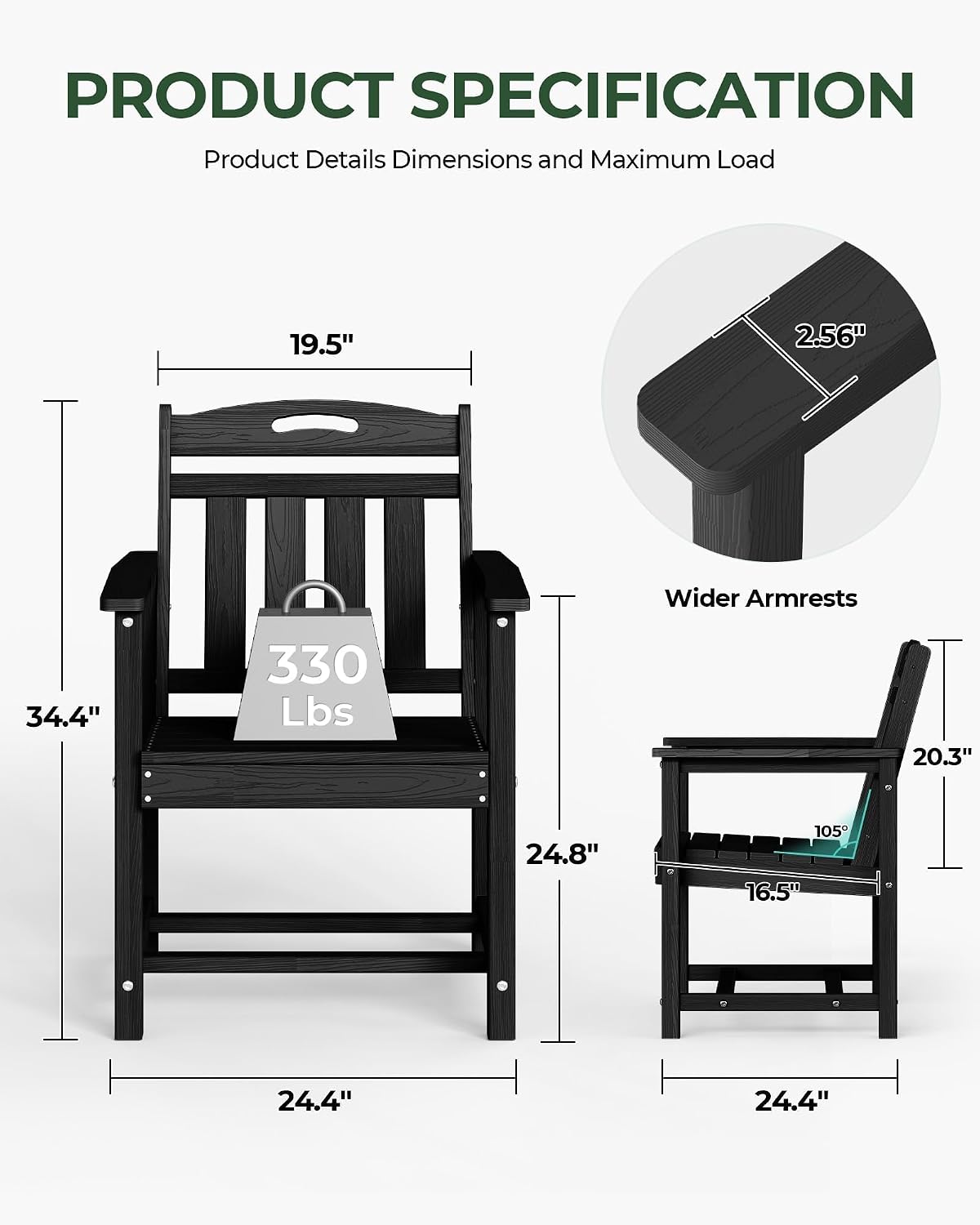 Kursi Makan Teras HDPE Tahan C - Outdoor Furniture Hdpe ulasan dan harga