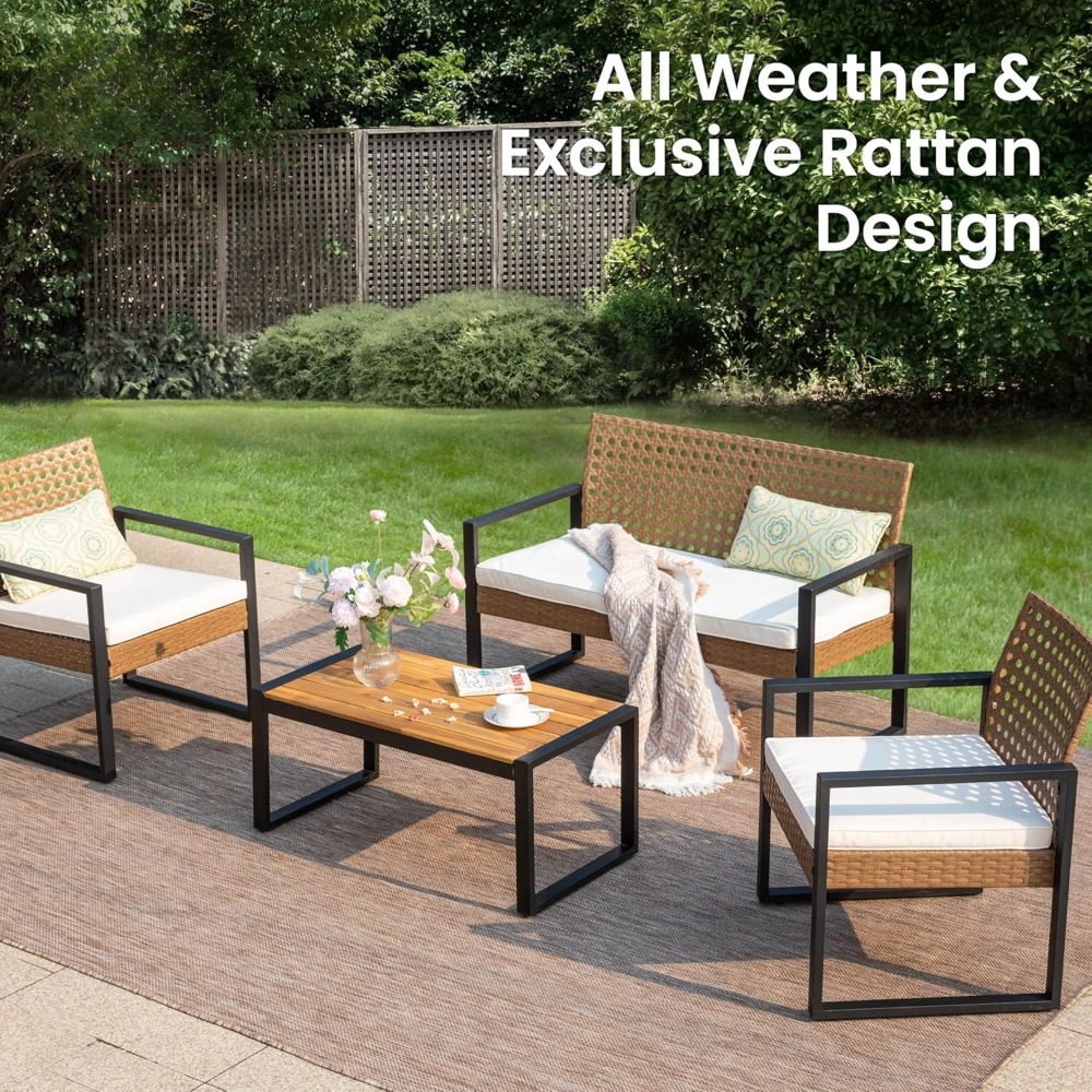 Set Furnitur Rotan Teras untuk - Outdoor Furniture Loveseat ulasan dan harga