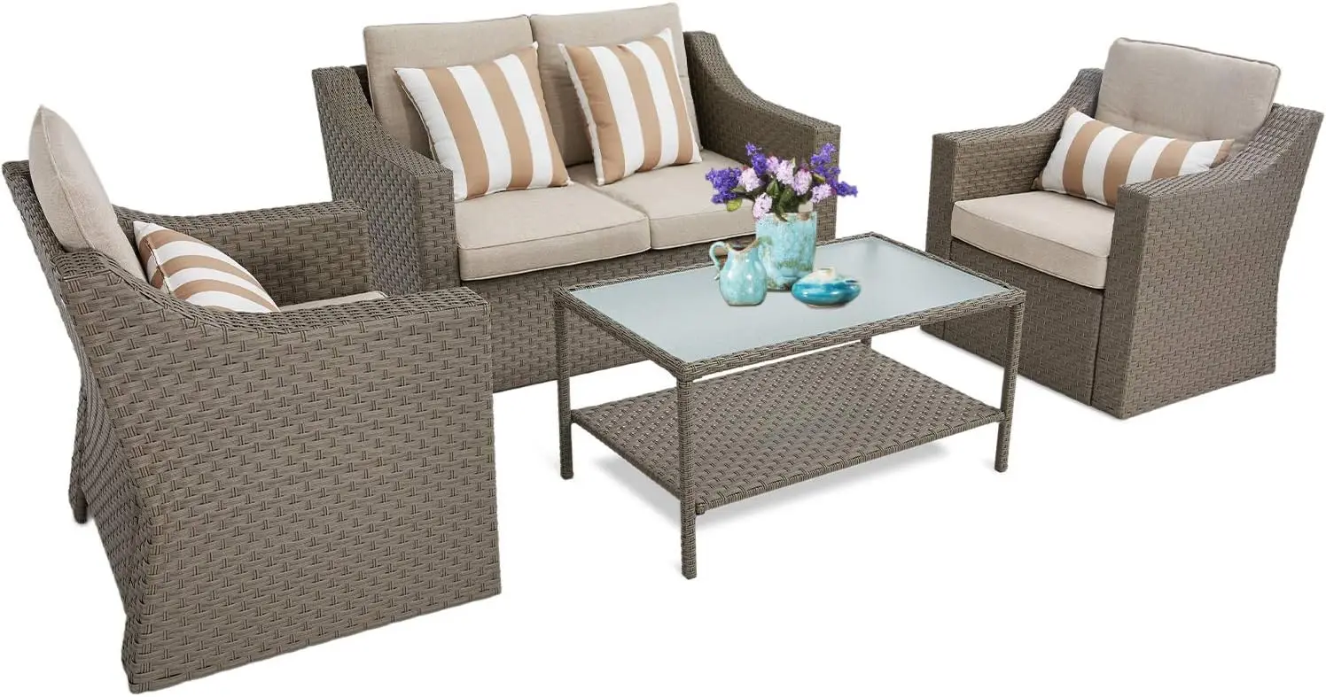 Set Meja dan Kursi Rotan untuk - Outdoor Furniture No Cushions ulasan dan harga