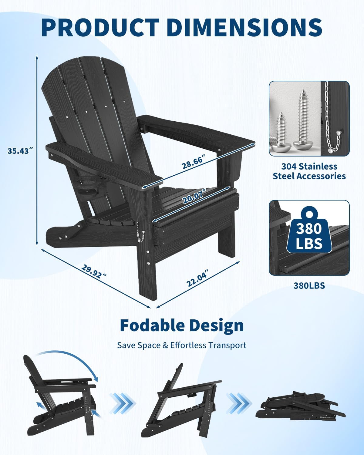 Kursi Lipat Adirondack Plastik - Outdoor Furniture Hdpe ulasan dan harga