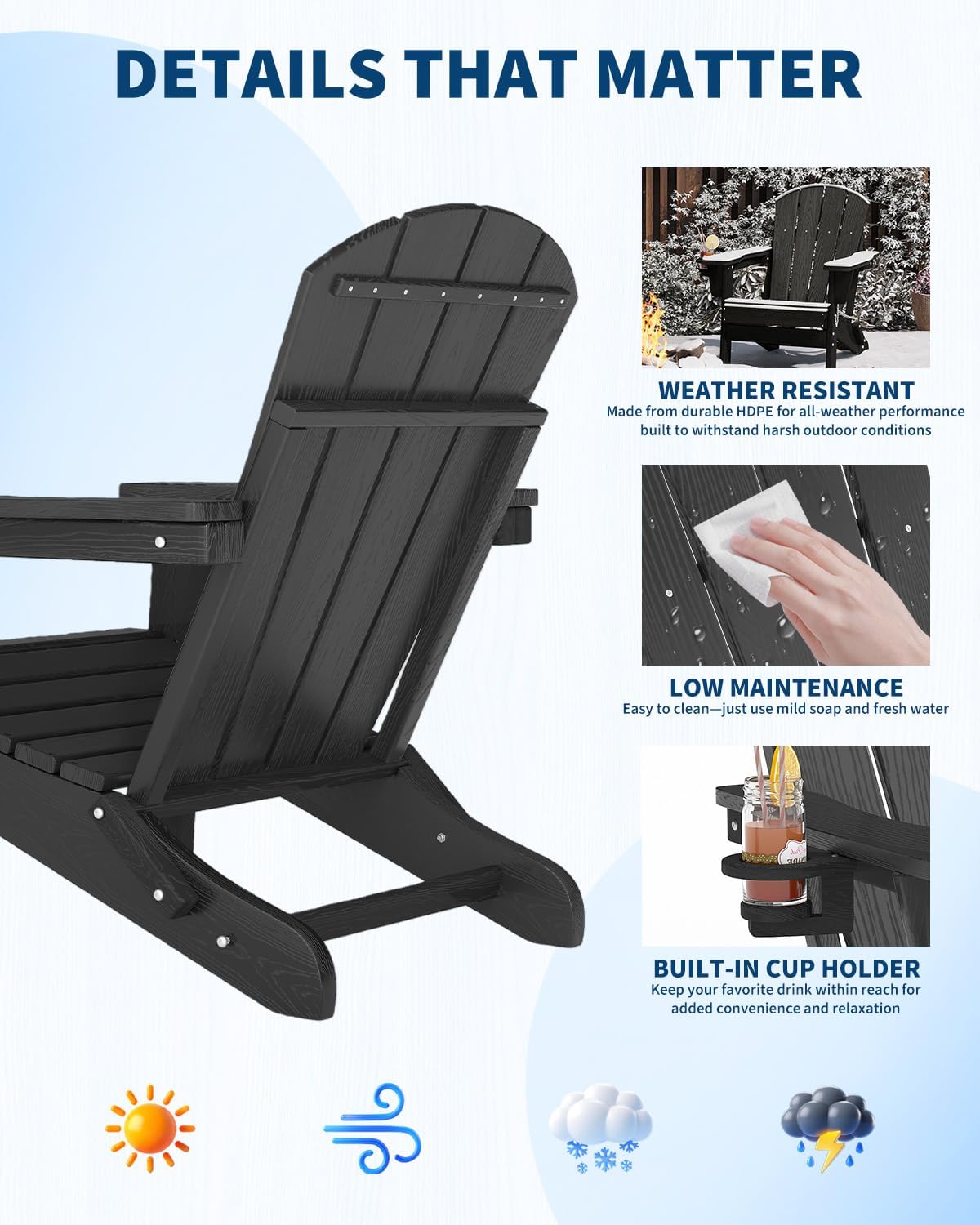 Kursi Lipat Adirondack Plastik - Outdoor Furniture Hdpe ulasan dan harga