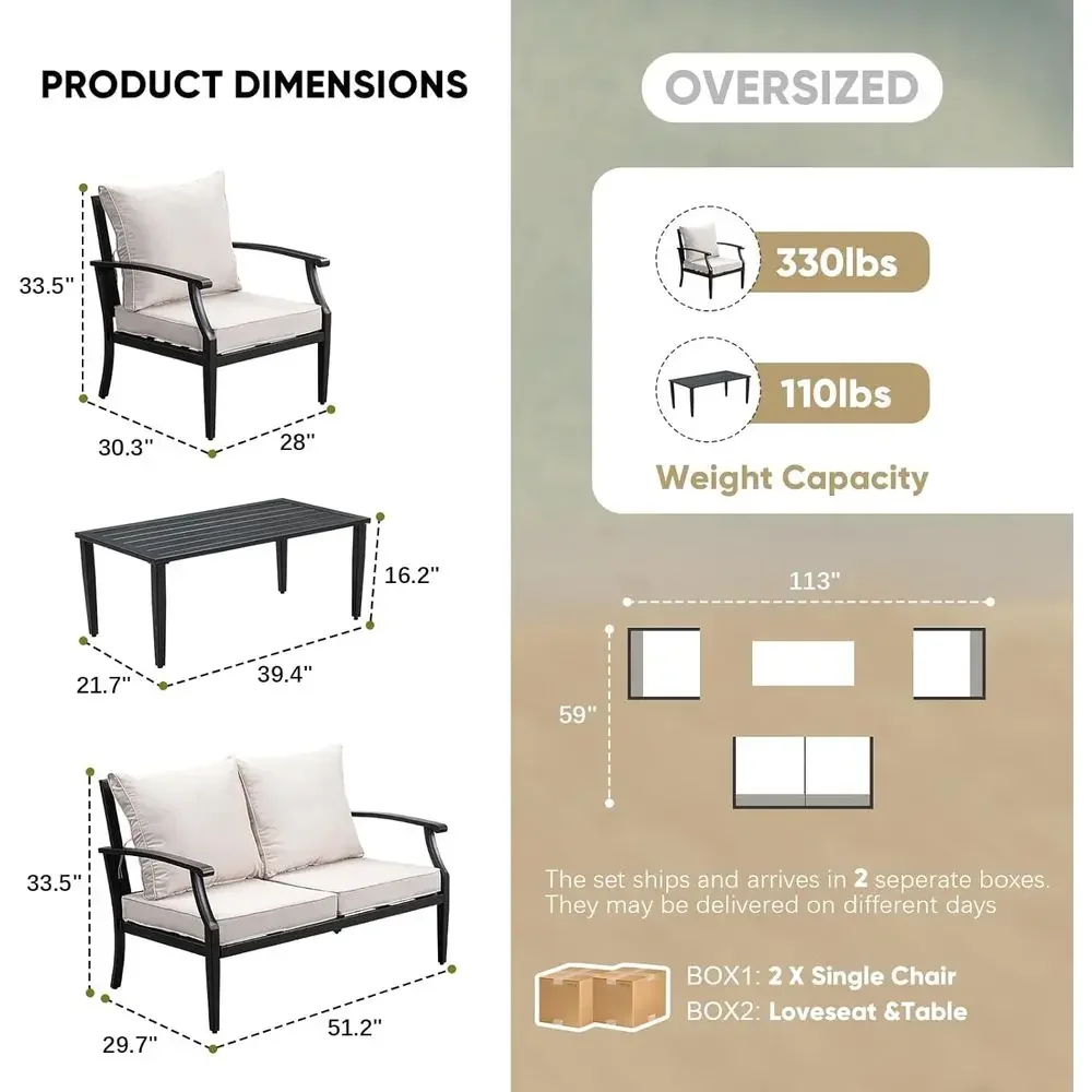 Set Furnitur Teras Luar Ruanga - Outdoor Furniture Loveseat ulasan dan harga
