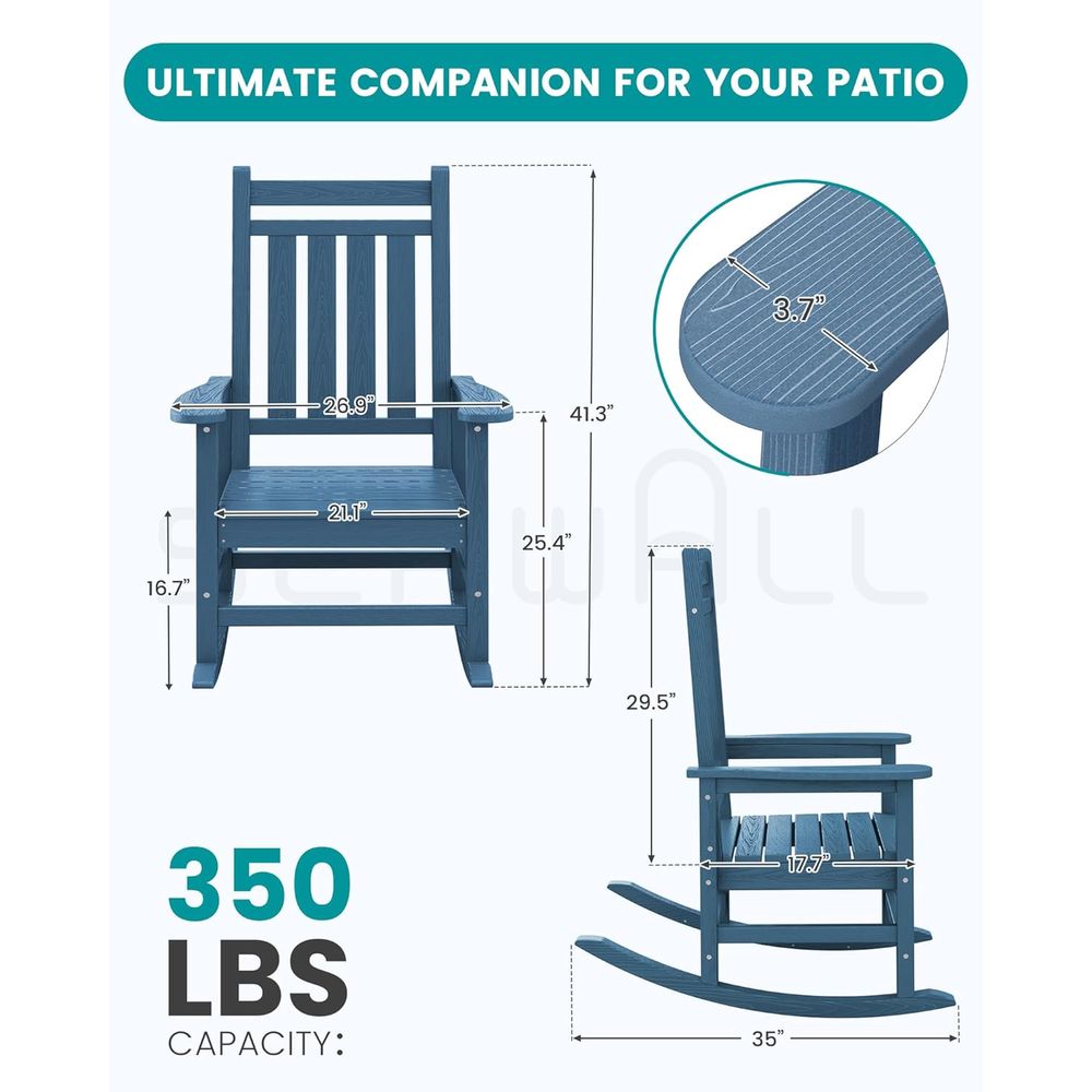 Set 2 Kursi Goyang HDPE Ukuran - Outdoor Furniture Hdpe ulasan dan harga