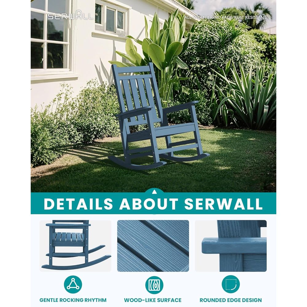Set 2 Kursi Goyang HDPE Ukuran - Outdoor Furniture Hdpe ulasan dan harga