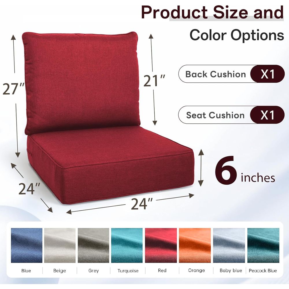Set Bantal Luar Ruangan Mewah  - Outdoor Furniture Cushions 24 X 24 ulasan dan harga