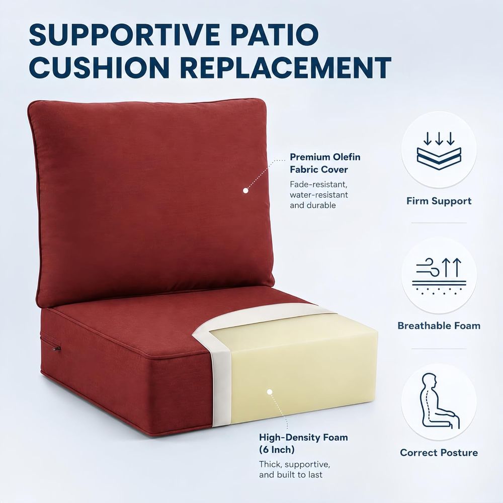 Bantal Kursi Luar Ruangan Set  - Outdoor Furniture Cushions 24 X 24 ulasan dan harga