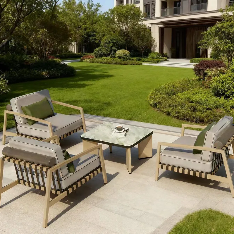 Set Furnitur Teras Rotan Nordi - Rattan Lounge Set ulasan dan harga
