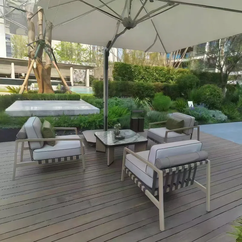 Set Furnitur Teras Rotan Nordi - Rattan Lounge Set ulasan dan harga