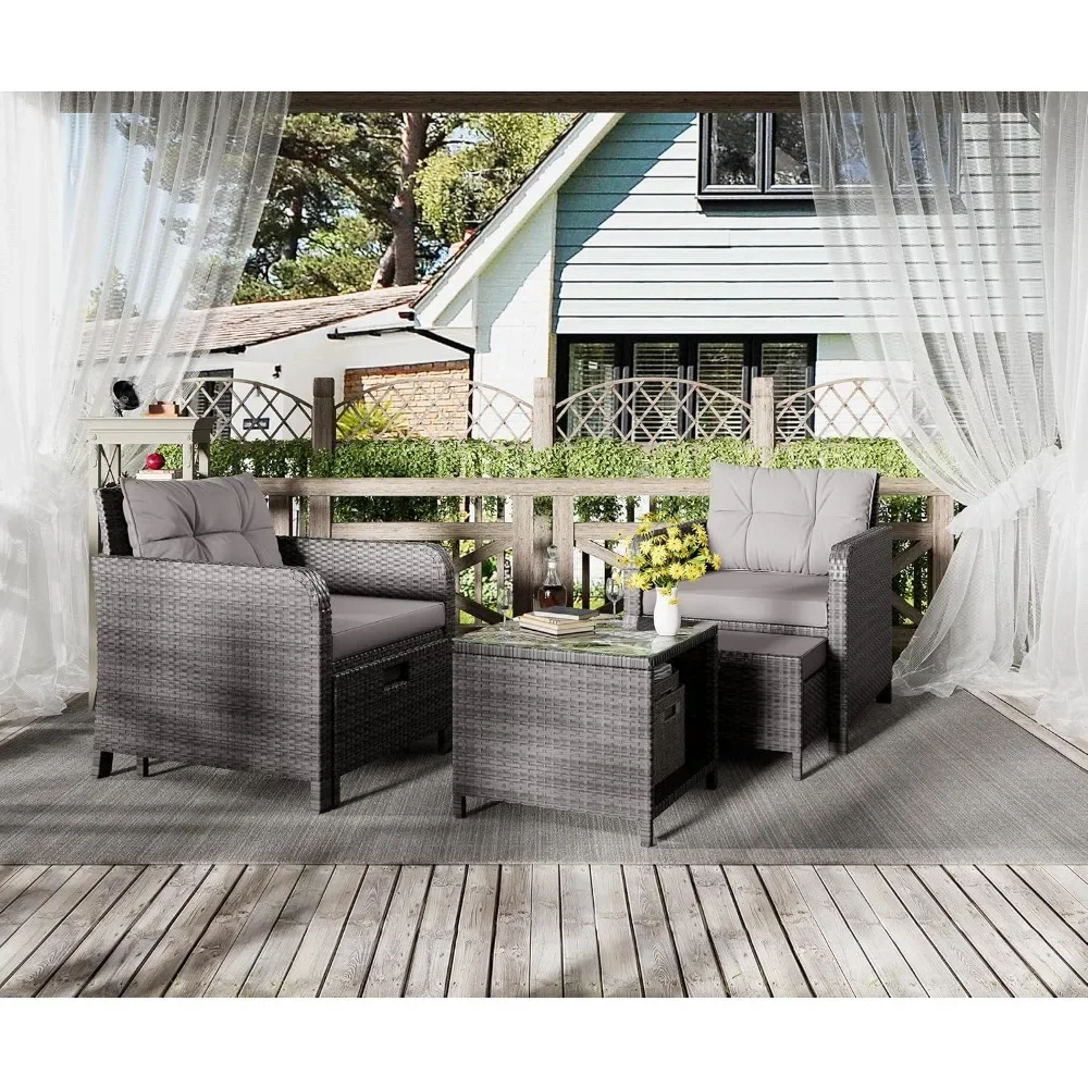 # Untuk 5 Buah Set Percakapan  - Rattan Lounge Set ulasan dan harga