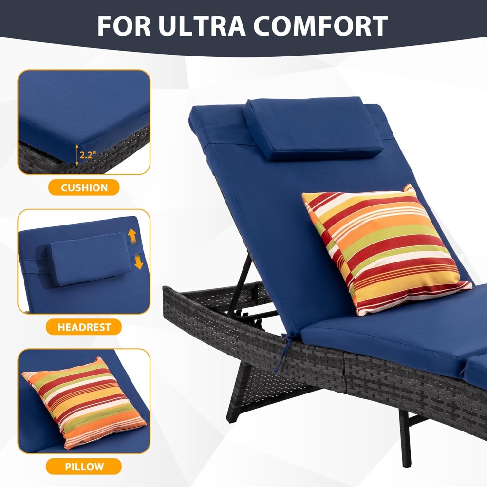 Set Kursi Santai 2 Buah, Kursi - Rattan Lounge Set ulasan dan harga