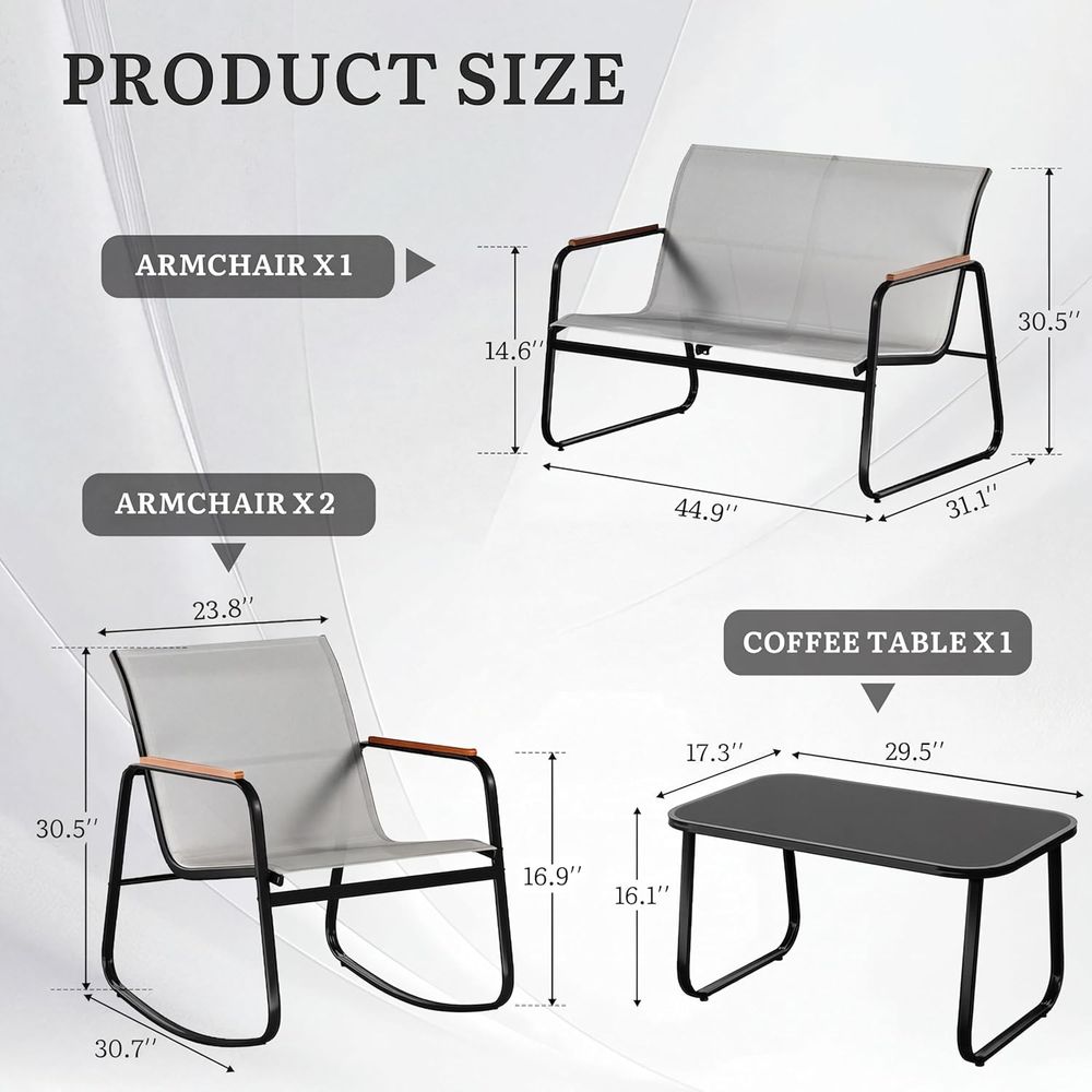Set Furnitur Teras Luar Ruanga - Outdoor Furniture Loveseat ulasan dan harga