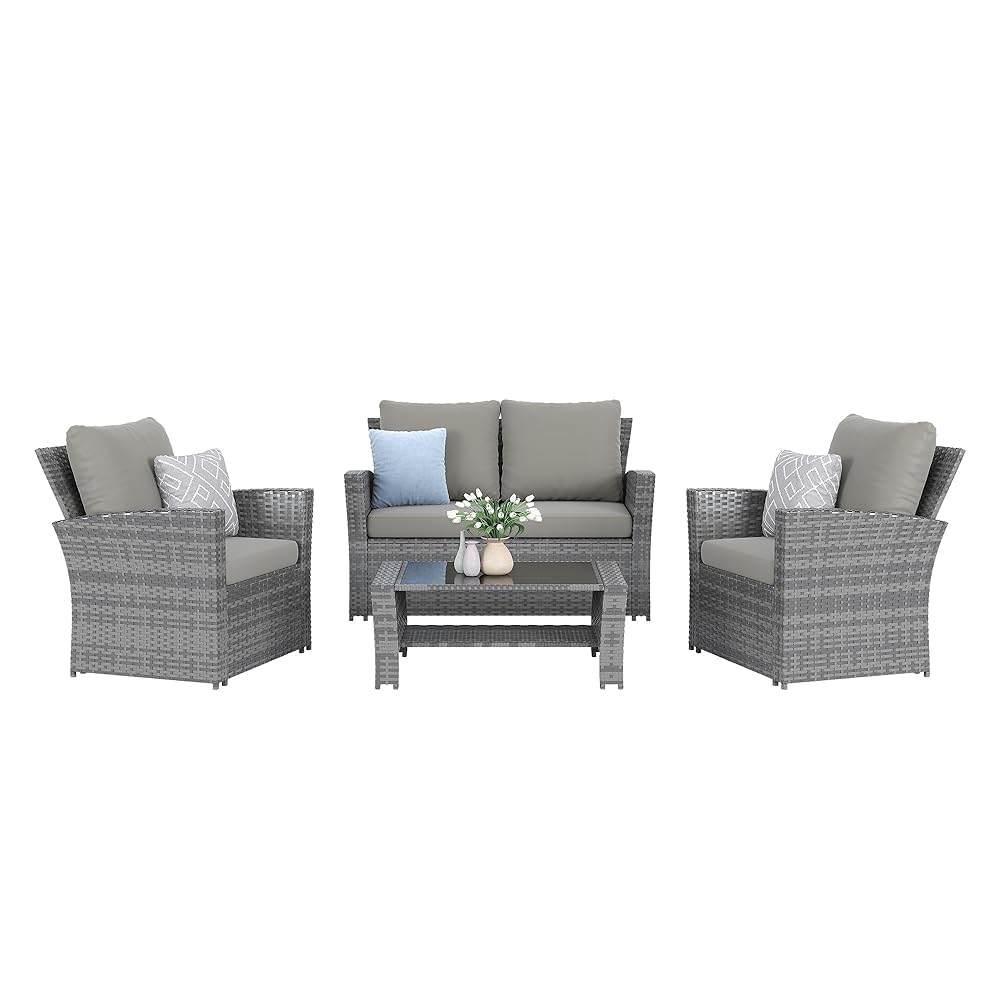 Set Sofa Seksional Luar Ruanga - Outdoor Furniture No Cushions ulasan dan harga
