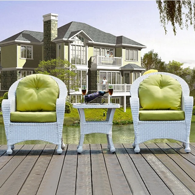 #   Sofa Anyaman Teras Putih F - Rattan Lounge Set ulasan dan harga