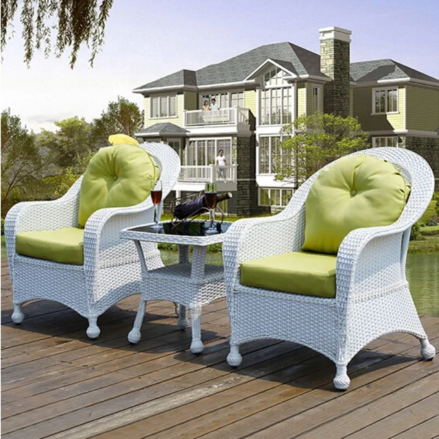 #   Sofa Anyaman Teras Putih F - Rattan Lounge Set ulasan dan harga