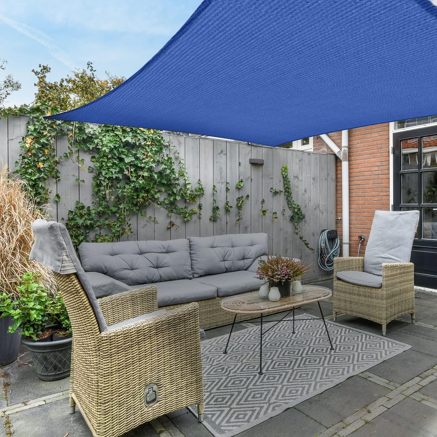 Layar Peneduh Matahari Persegi - Outdoor Furniture Hdpe ulasan dan harga