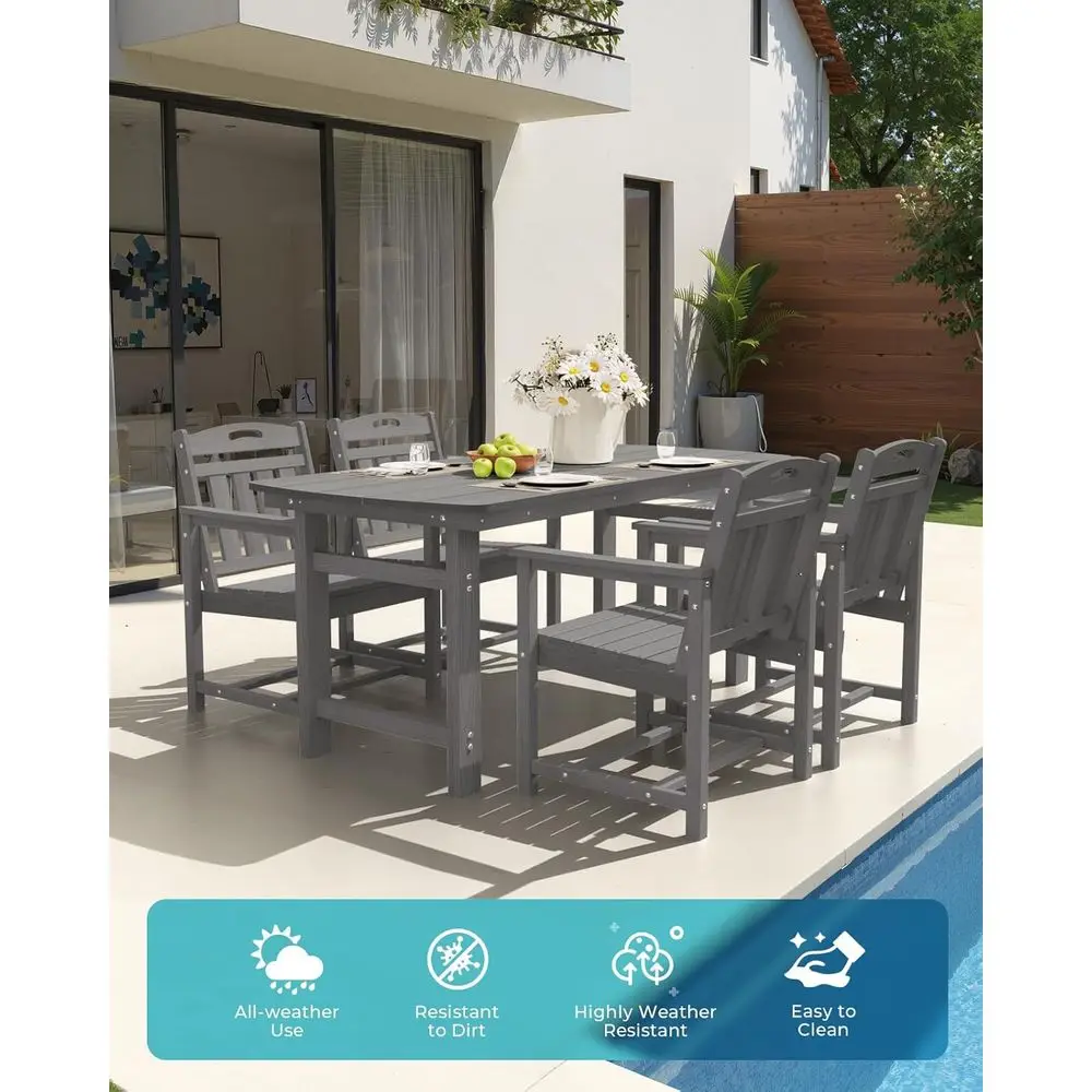 Set Kursi Makan Teras HDPE Tah - Outdoor Furniture Hdpe ulasan dan harga