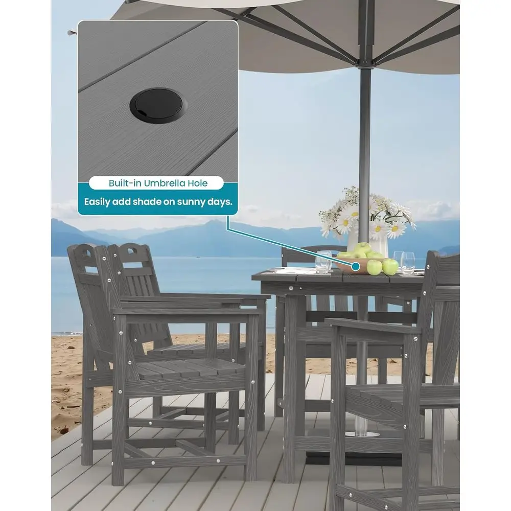 Set Kursi Makan Teras HDPE Tah - Outdoor Furniture Hdpe ulasan dan harga