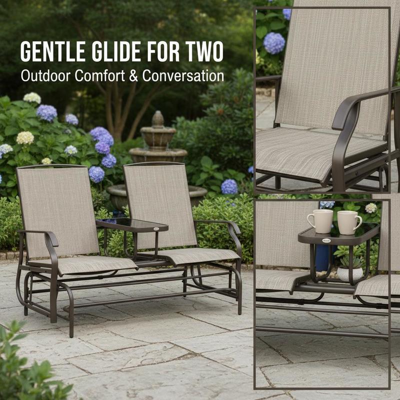Kursi Goyang Patio Glider 2 Or - Outdoor Furniture Loveseat ulasan dan harga