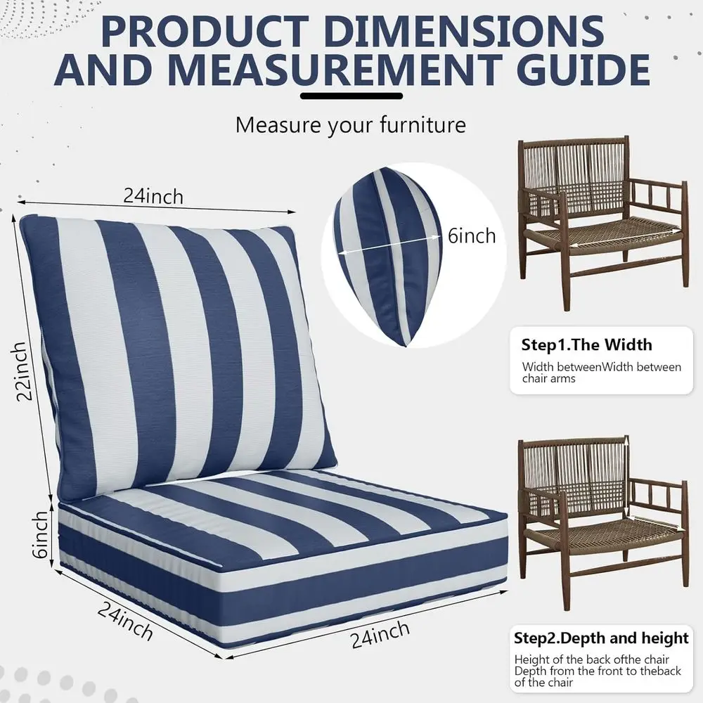 Set Bantal Duduk Luar Ruangan  - Outdoor Furniture Cushions 24 X 24 ulasan dan harga