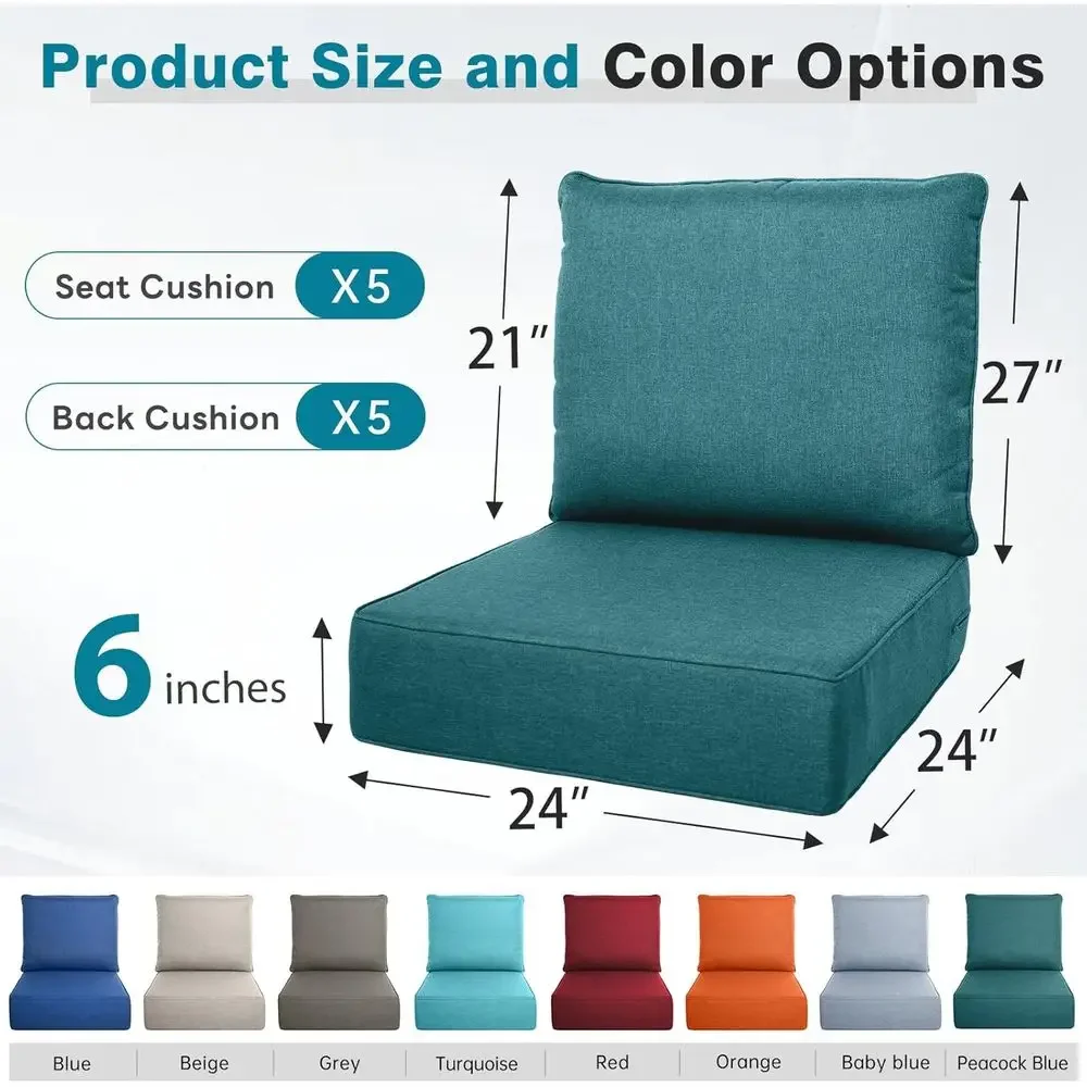 6 Set Bantal Luar Ruangan Teba - Outdoor Furniture Cushions 24 X 24 ulasan dan harga