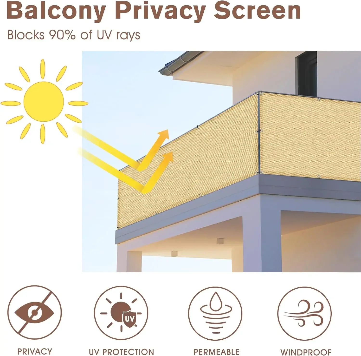 Layar Privasi Balkon 4X1M Paga - Outdoor Furniture Hdpe ulasan dan harga