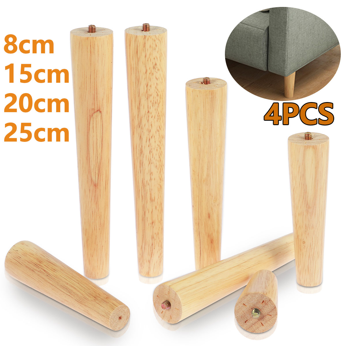 Kaki furnitur kayu Solid, 4 bu - Outdoor Furniture Leg Protectors ulasan dan harga