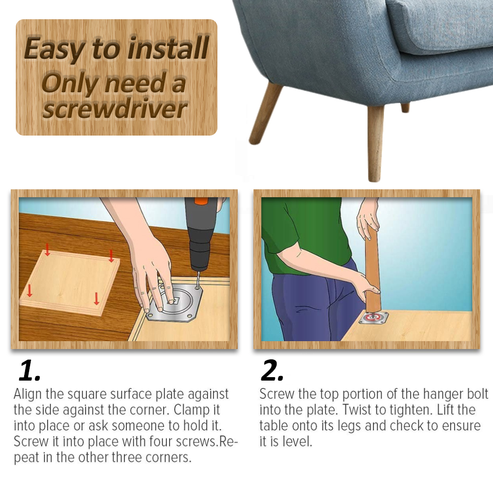 Kaki furnitur kayu Solid, 4 bu - Outdoor Furniture Leg Protectors ulasan dan harga