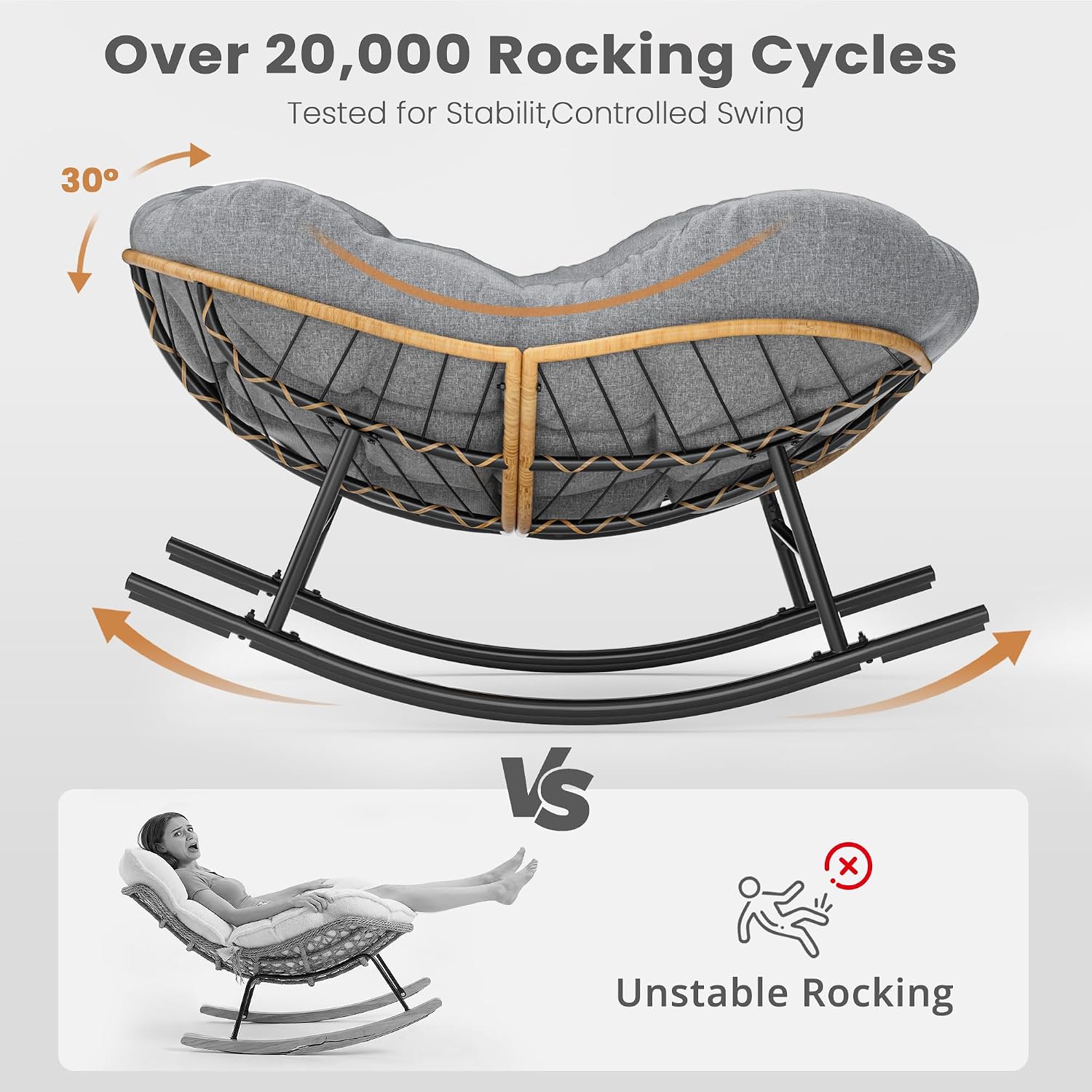 Kursi Goyang Papasan Ukuran Be - Outdoor Furniture No Cushions ulasan dan harga
