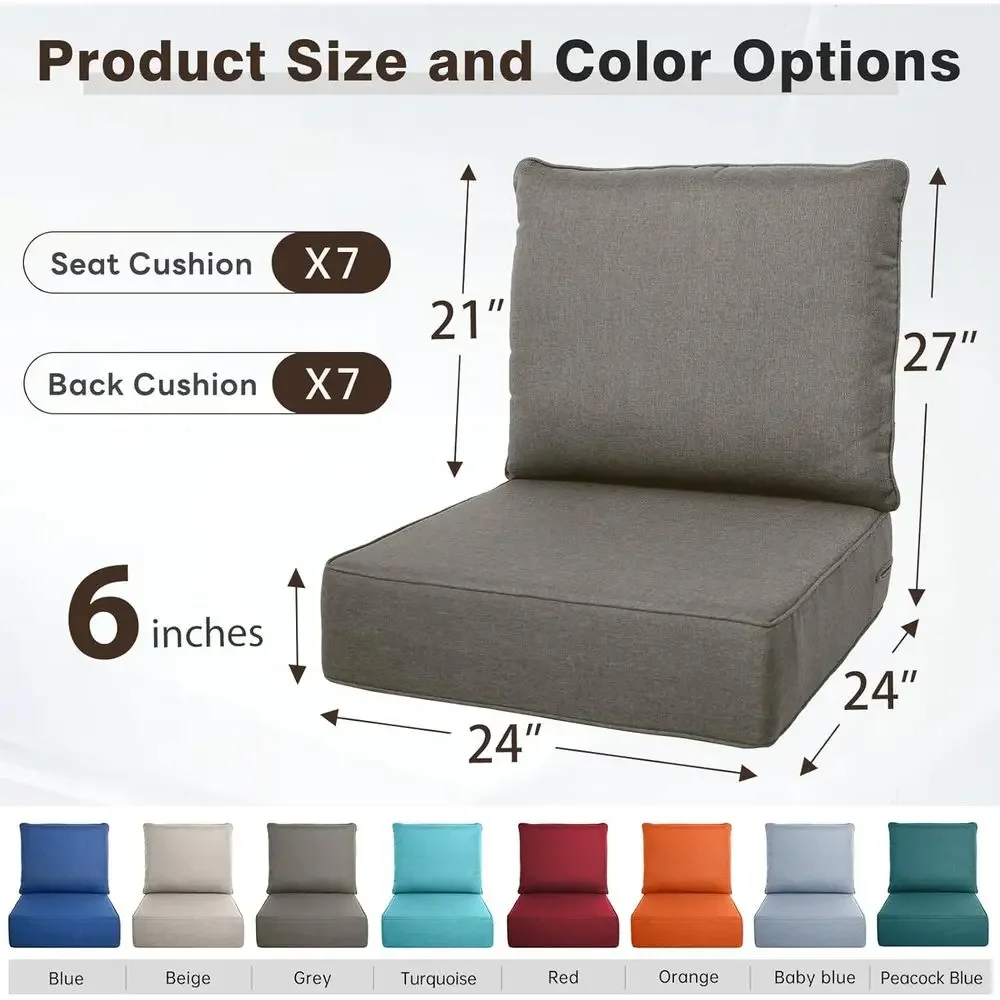 6 Set Bantal Luar Ruangan Teba - Outdoor Furniture Cushions 24 X 24 ulasan dan harga