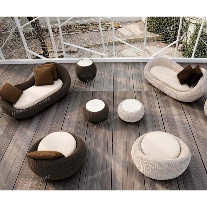 Set Sofa Rotan Modern untuk Te - Rattan Lounge Set ulasan dan harga