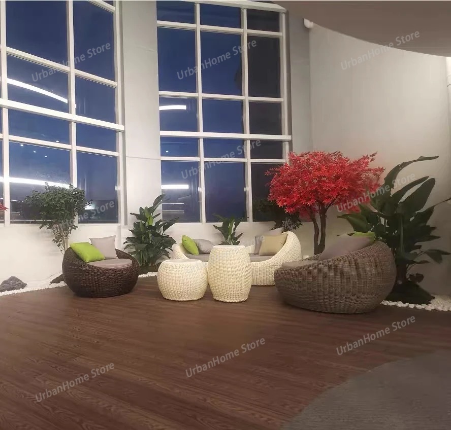Set Sofa Rotan Modern untuk Te - Rattan Lounge Set ulasan dan harga